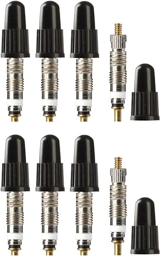 Miniatura 4 de Kit de vástago de válvula Presta sin cámara para bicicletas. Vástagos de válvula Presta, núcleos y herramienta de extracción.