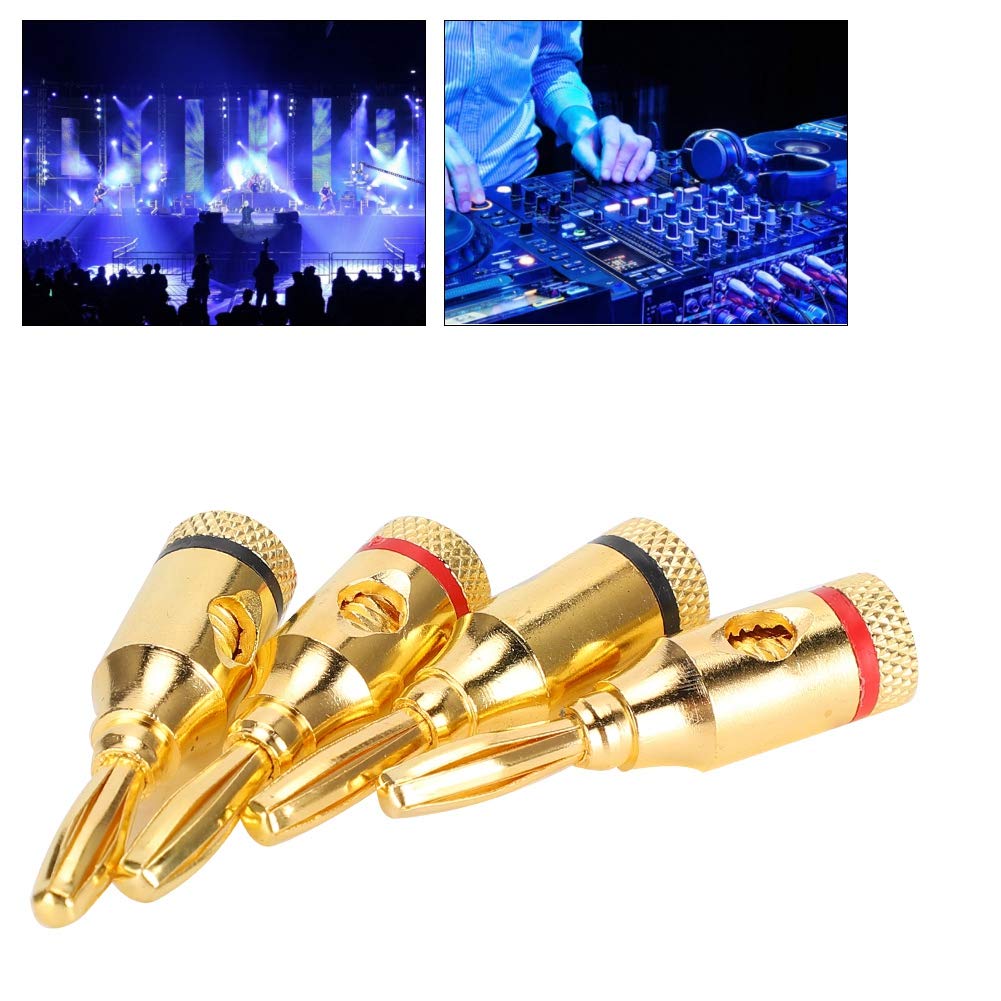 Confezione da 2 cavi di alta qualità in puro rame HIFI OFC con spina a banana, connettori placcati oro, maschio a maschio, 600 fili, 15 AWG, per altoparlanti audio, sistema HIFI Home Theater (3 m
