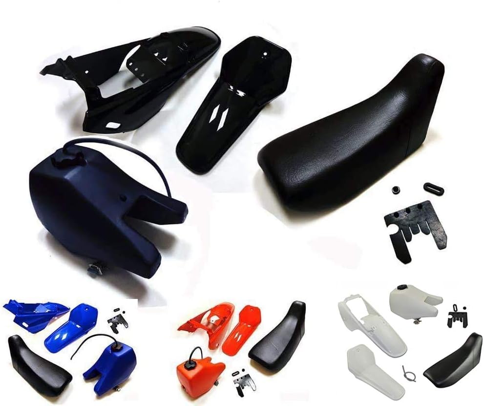 Plastic Fender Body Seat Gas Tank Kit for Yamaha PW80 PEEWEE PW 80 (Red)