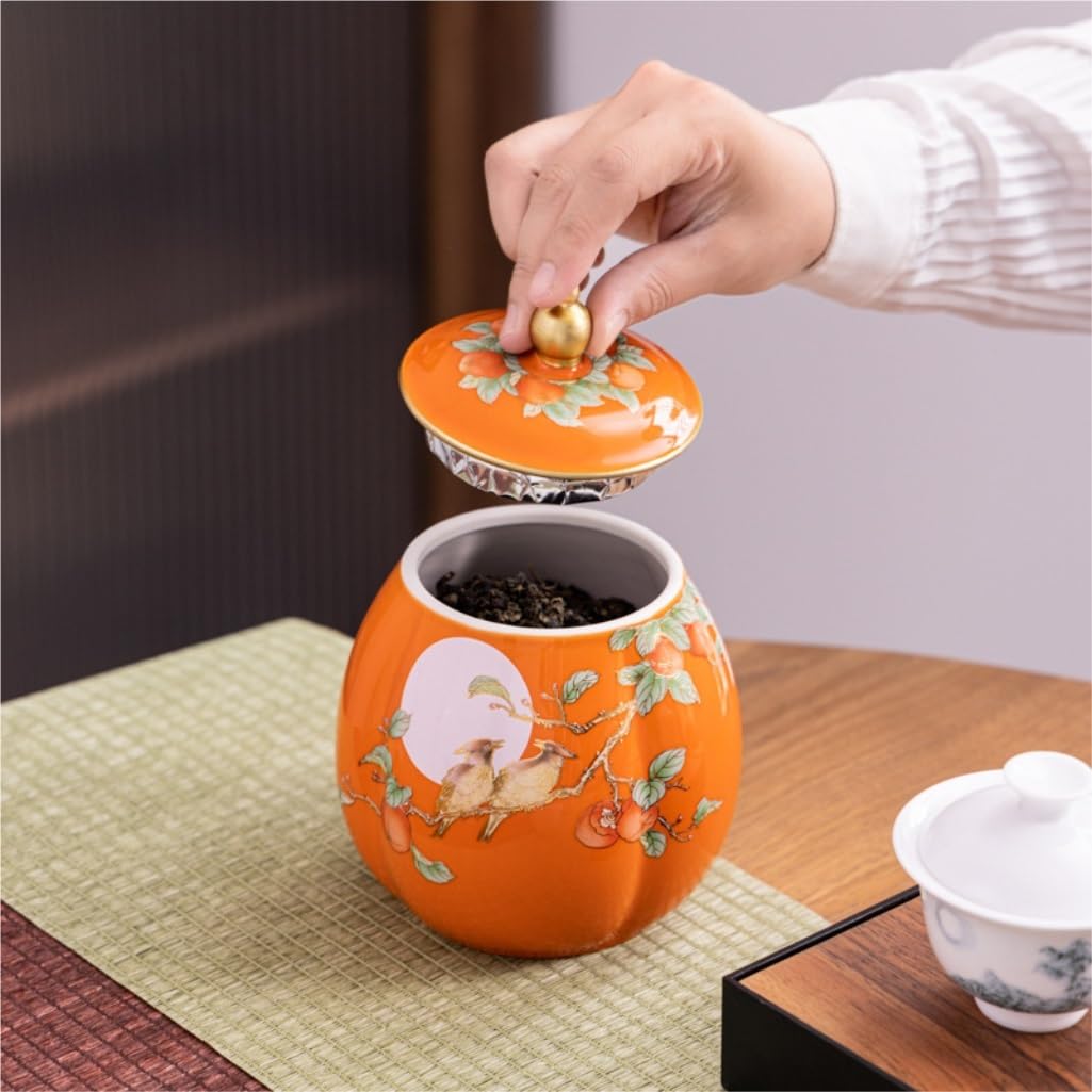 Teedose aus Keramik, groß, versiegelt, für Nüsse, Kaffee, Getreide, Vorratsbehälter für Lebensmittel in der Küche (C)