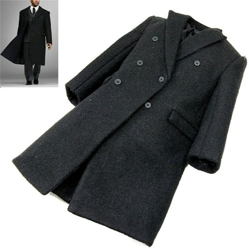 1/6 Scale Male Clothes, Men's Black Coat Windbreaker Costume for 12inches Male Soldier Action Figure Body Doll (J)