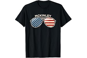 McKinley, MN Vintage US Flag Sunglasses T-Shirt