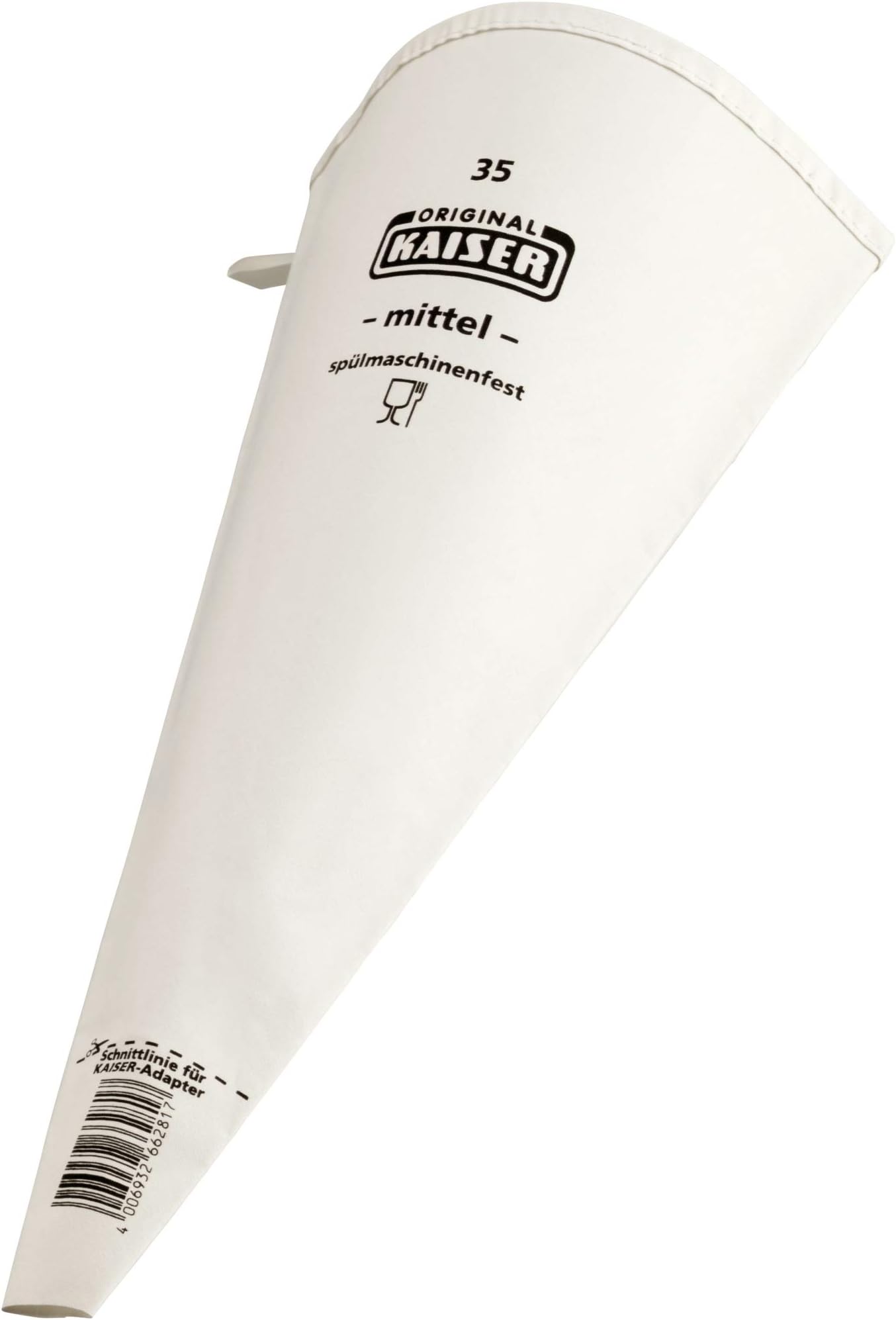 WHF WMF Professional Decoration Centre Piping Bag Very Stable, Heat Resistant Cotton Reusable Extra Smooth Inner Coating, 35 cm,White