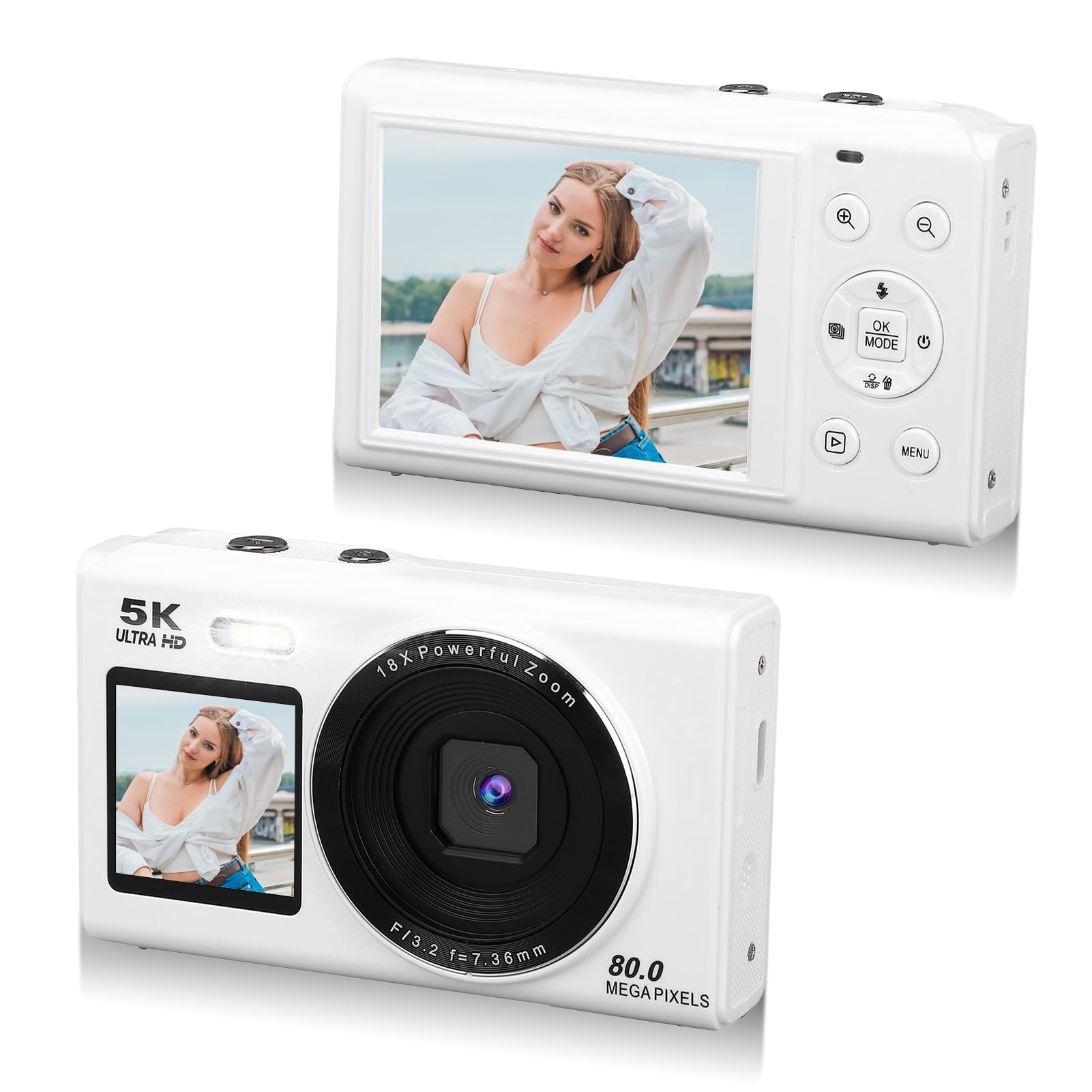 Amazon.com : Digital Camera, 5k 80MP Dual Screens Camera, 2.8in