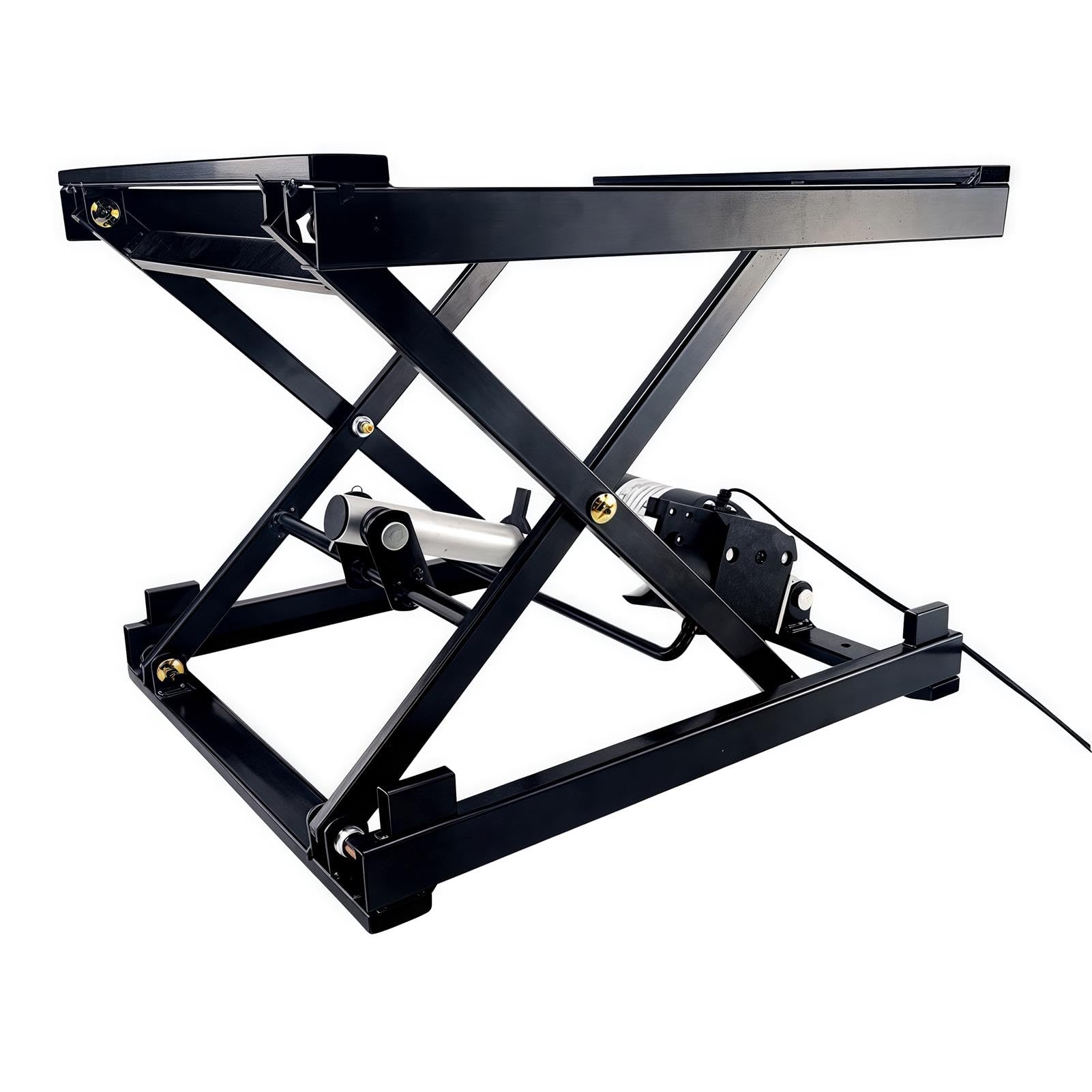 Mesa elevadora eléctrica, mesa de centro ajustable en altura con control manual, plataforma de elevación de tijera individual de 16 pulgadas, capacidad de carga de 66 libras, ideal para comedor o sala