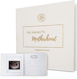 My Pregnancy Journals for First Time Moms, 8.1x8.1in, 120 GSM-Pregnancy Journal Memory Book with Keepsake Folder & Fabric Cover- Gender Neutral Pregnancy Baby Journal for Expecting Moms