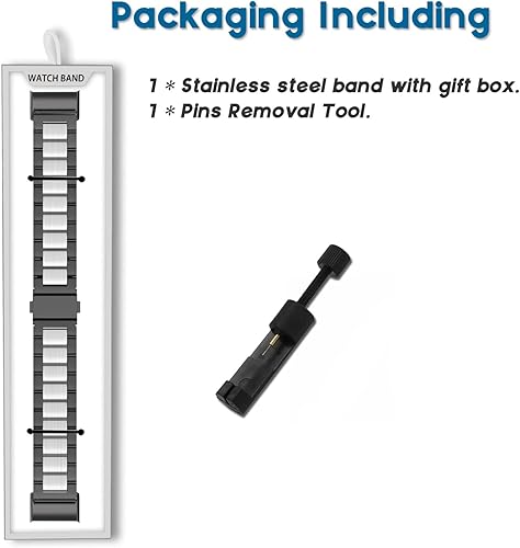 Miniatura 6 de Correa de reloj de metal compatible con Samsung Gear Fit2 Pro SM-R365Gear Fit2 SM-R360 Correa de repuesto de acero inoxidable de ajuste rápido para