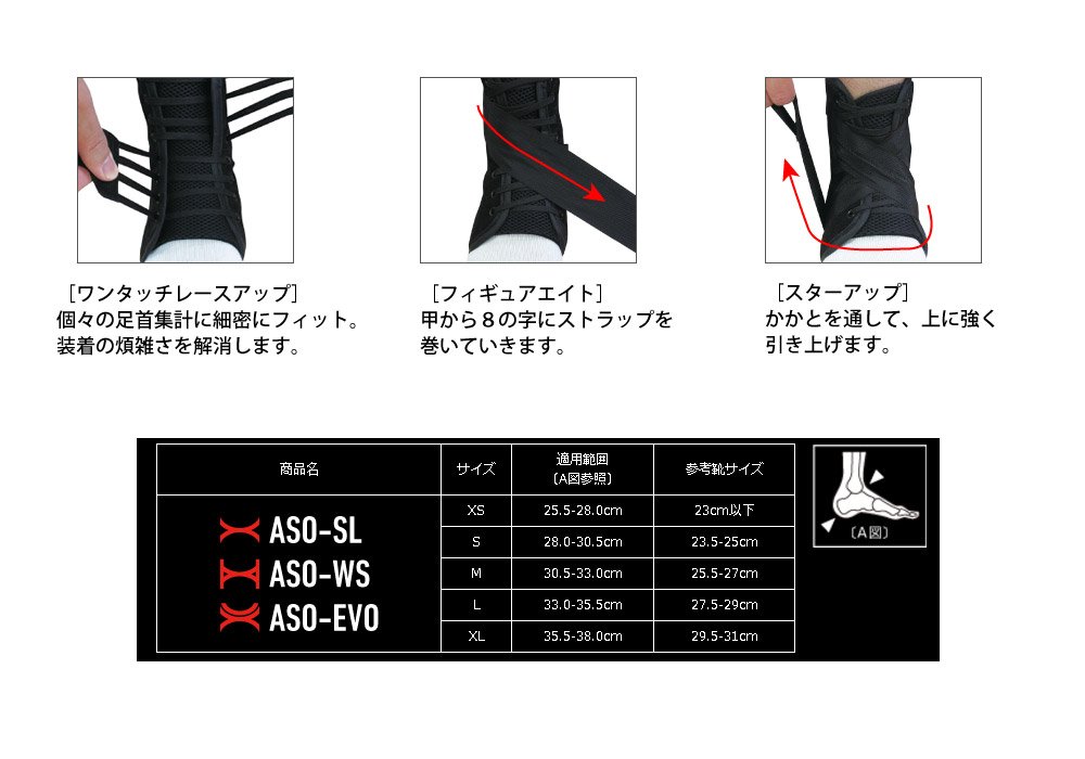 Amazon | ASO（エーエスオー)スピードレーサー スポーツ足首サポーター