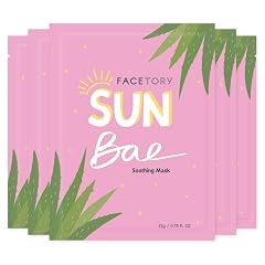 FACETORY K Beauty Face Mask Skin Care - SUN BAE SOOTHING Sheet Mask with Aloe Shea Butter After