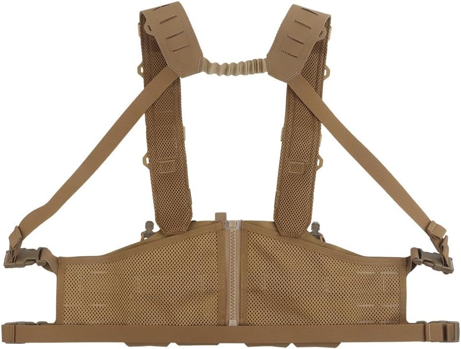 Tactical Chest Rig Lightweight MOLLE Vest, Adjustable Open Chest Rig with Pouches for Airsoft CS Games Outdoor