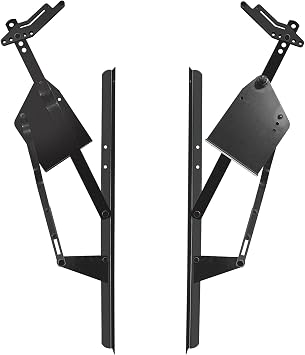 Universal Garage Door Hardware Kit for Single-Panel Garage Doors,Universal One-Piece Black Steel Garage Door Installation Kit,Replacement for Old Lifting Door