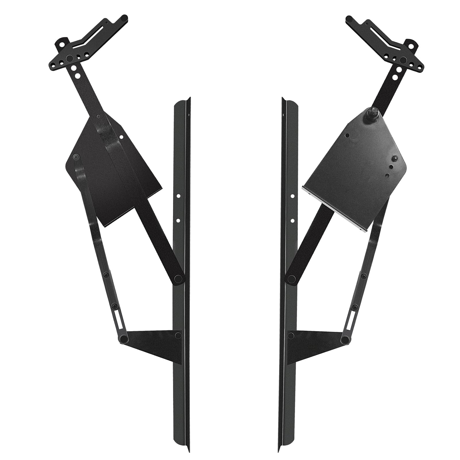 (similar)Universal Garage Door Hardware Kit for Single-Panel Garage Doors,Universal One-Piece Black Steel Garage Door Installation Kit,Replacement for Old Lifting Door