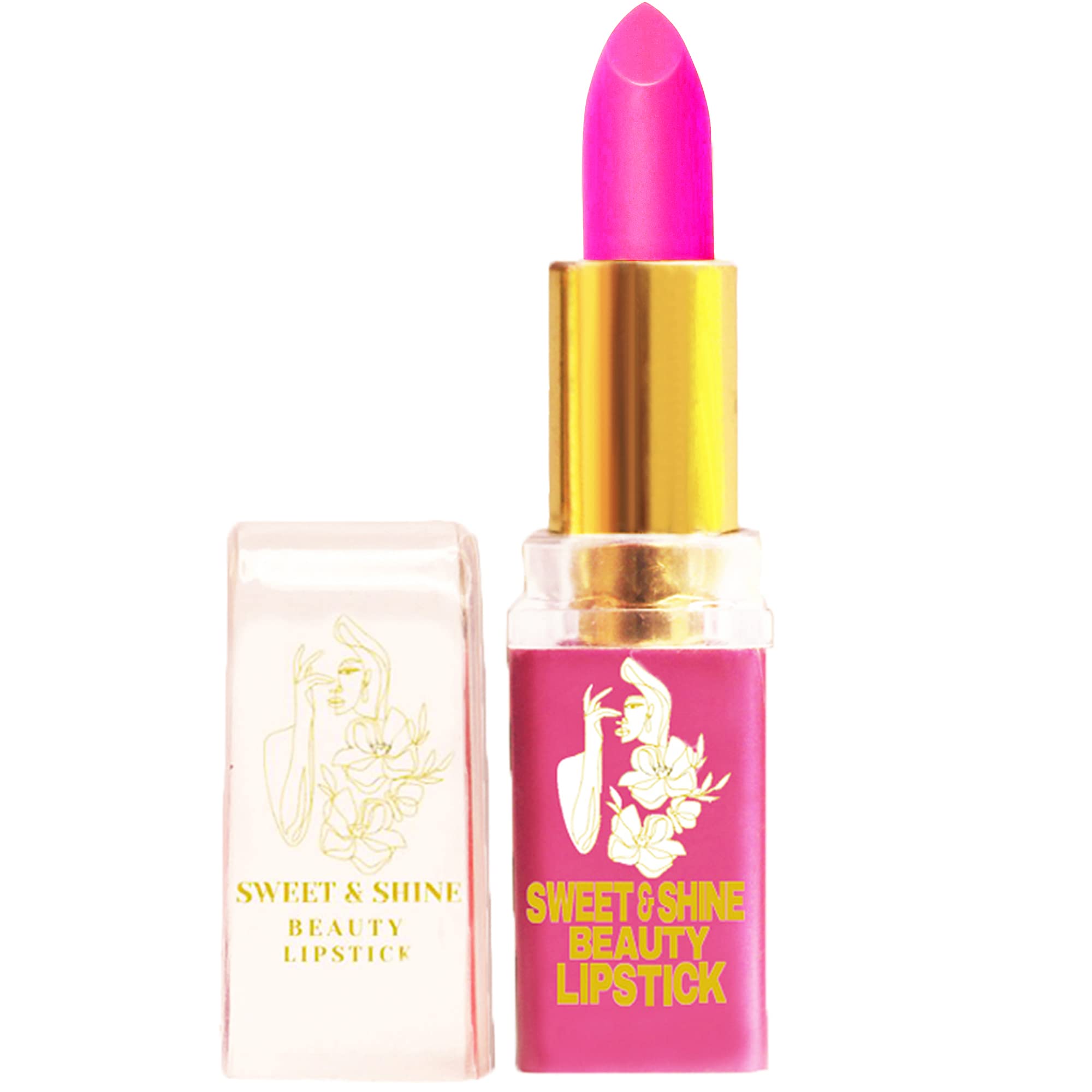 Sweet and Shine Beauty Matte Long Lasting Waterproof Nude Shade with Moisturizing and Transfer Proof Non Smudging Pink Lipstick for Women.