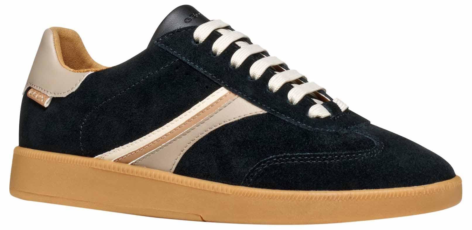 Geox Womens Dmeleda Sneaker, Black, 3 UK
