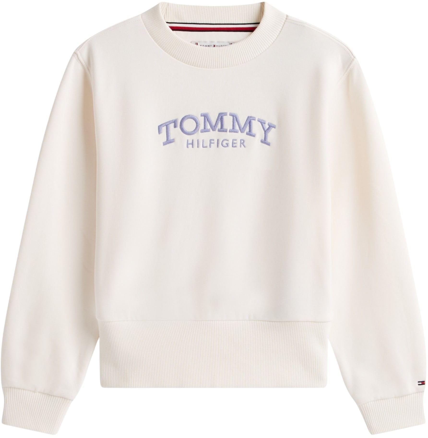 Tommy Hilfiger Sudadera sin Botones Niñas High Rib Hem Crew Neck Pack de 1