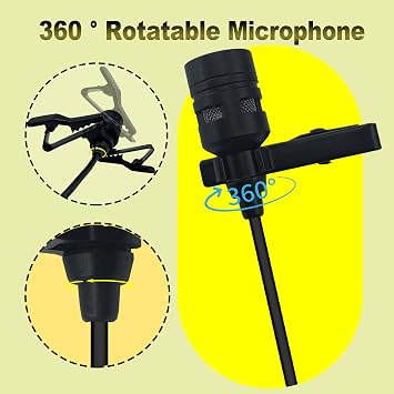 Tie Microphone Compatible with Shure GLXD1, PGX1, SC1, SLX Wireless Transmitter, Omnidirectional Condenser Mic (Mini XLR TA4F Plug)