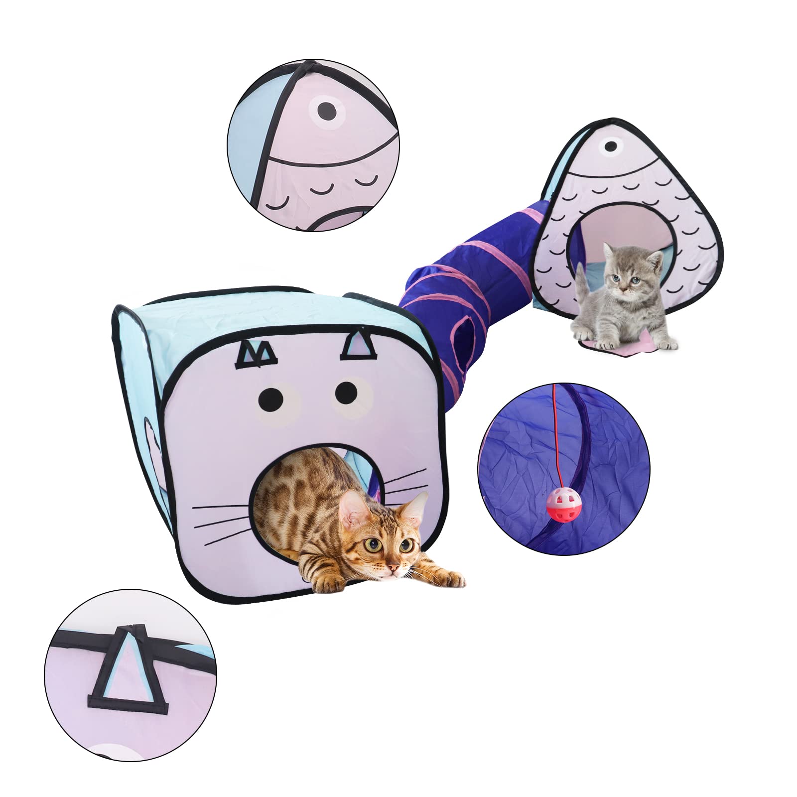 Cat Tunnel,Cat Toy Tunnel and Cubes Bundle - Image 3