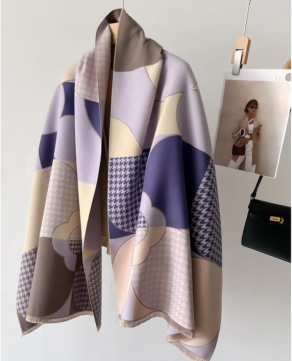 First Choose Women's Blanket Chunky, Pashmina Shawls Wraps Oversized Winter & Fall Warm Scarfs Soft Cashmere Feel for Women - Image 5