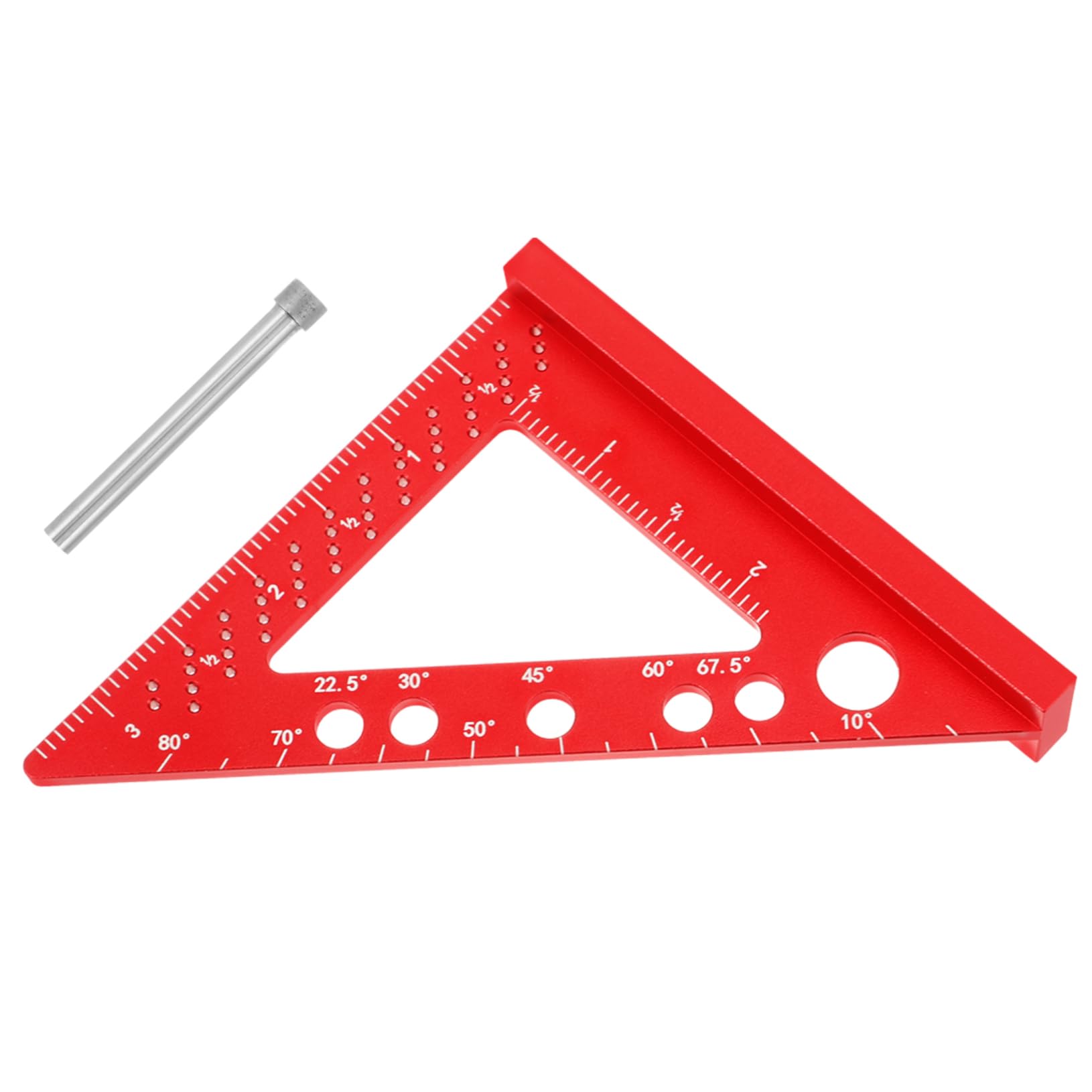 Mikikit 3 Pz Righello Quadrato Per Carpenteria Attrezzo Piazza Macchinista Morsetto Angolare Per La Lavorazione Del Legno Righelli Di Misurazione in Metallo Piccola Piazza Alluminio Rosso