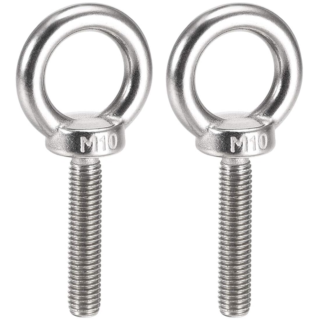 TA-VIGOR 2Pcs M10 x 50mm Lifting Long Eye Bolt, 304 Stainless Steel Wall Expansion Anchor Bolts