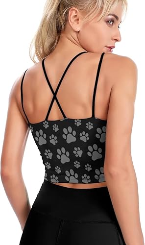 Miniatura 4 de Workout Tops for Women Padded Sports Bra Crop Top Camisole Yoga Tank Top with Built in Bra Activewear Fitness Gym