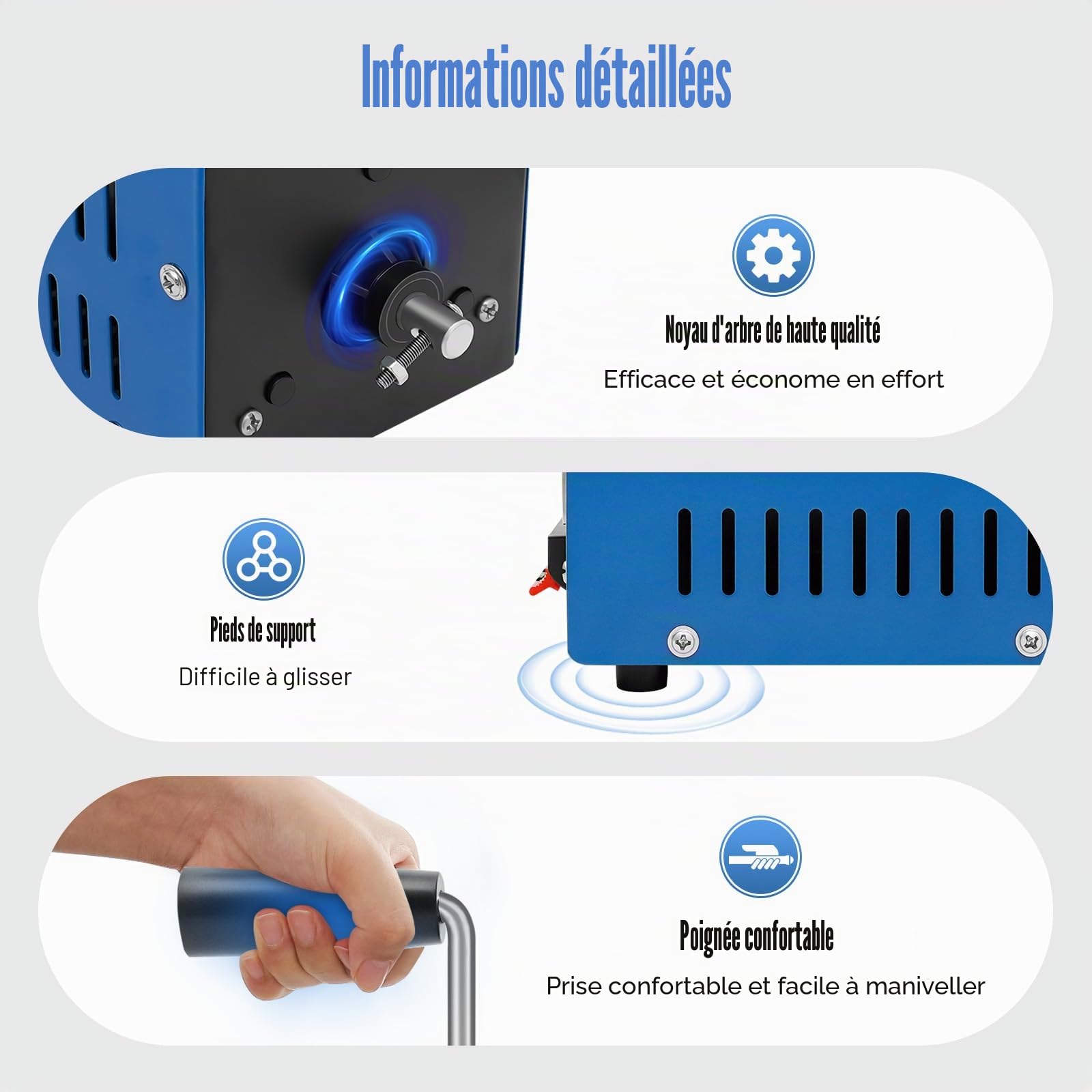 Générateur à manivelle 20W | Générateur de secours portable USB | Générateur manuel Chargeur | Alimentation manuelle Chargeur d'urgence | Générateurs à manivelle pour camping et communication