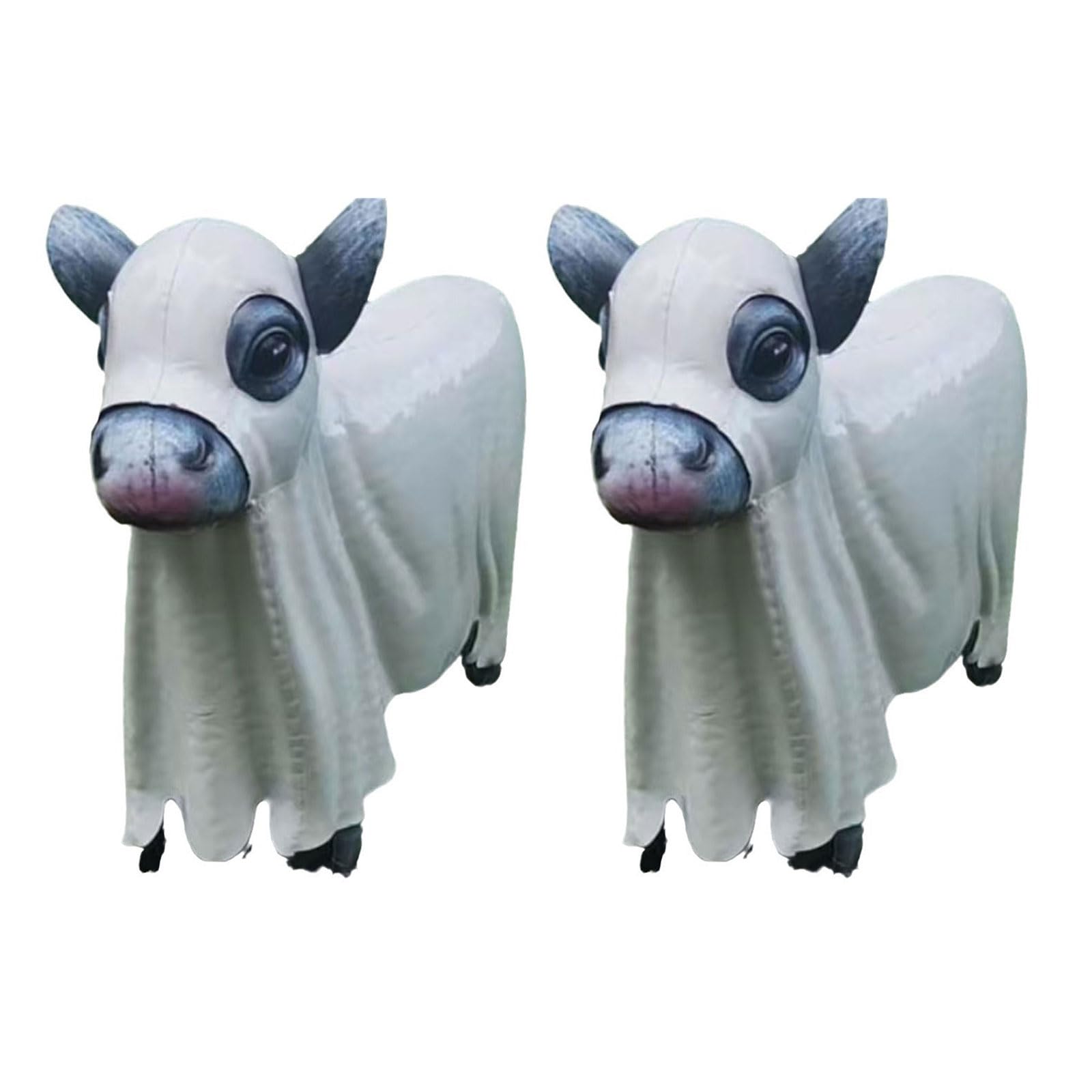 Jazuaiao Halloween Ghostly Figurines Cow Ghostly Statue Sculptures Miniature Garden Accessories Monsters Figurines Ornament Halloween