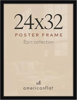 Americanflat 24x32 Poster Frame - Engineered Wood - Black