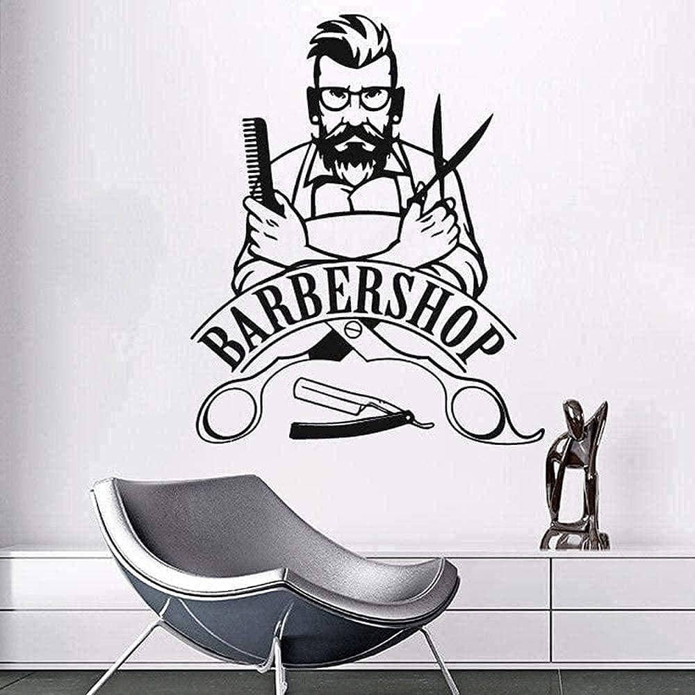 Removable Wall Sticker Hairdressing Salon Logo Fashion Sticker Window