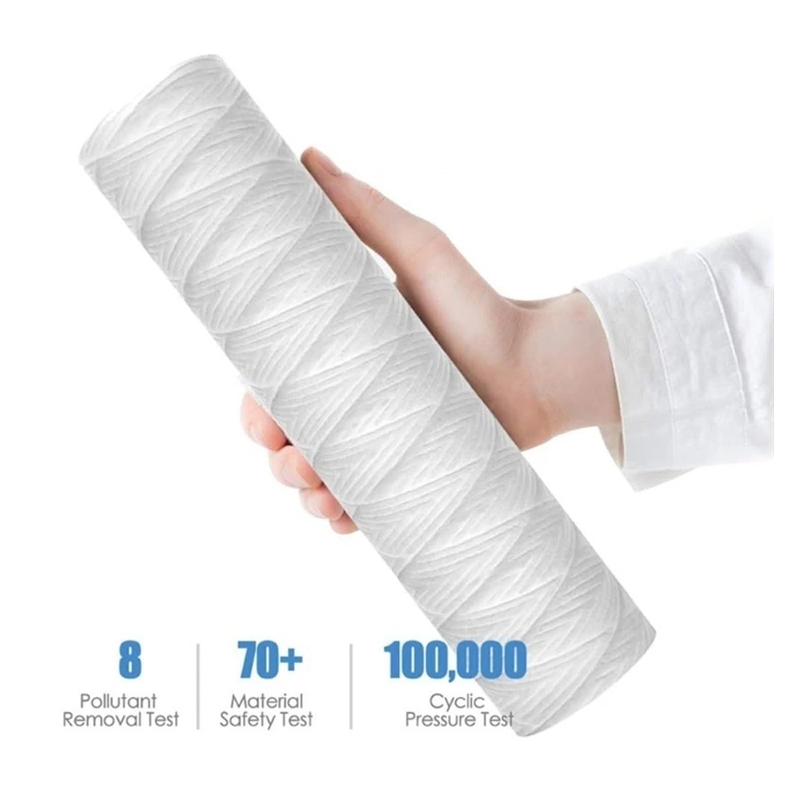 Cartuccia filtro acqua a filo avvolto da 5 micron 10 pollici universale | Grey