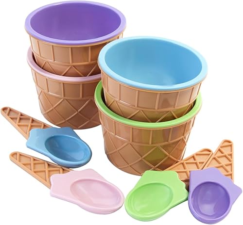 Miniatura 2 de Kitchen HQ - Juego de 2 máquinas para hacer helados con tazas y cuchara (renovado)