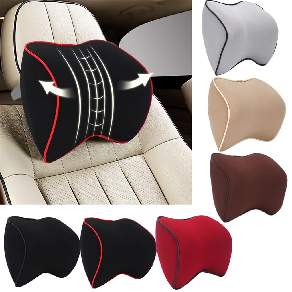 Poggiatesta per Auto Traspirante Cuscino per Il Collo Cuscino per seggiolino Auto per Auto Memory Foam Supporto per la Testa Protezione per poggiatesta Interni di Automobili