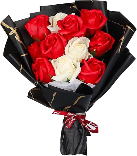 Miniatura 2 de 20 hojas de papel de regalo de flores, envoltorios de flores de mármol, paquete de regalo de ramo floral impermeable, suministros de embalaje de