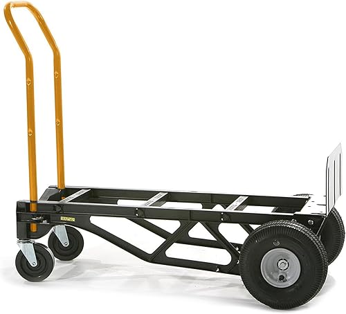 Miniatura 2 de Harper Trucks PGDYK1635PKD - Carrito de mano convertible con marco de nailon relleno de vidrio de 700 libras con ruedas neumáticas de 10 pulgadas,