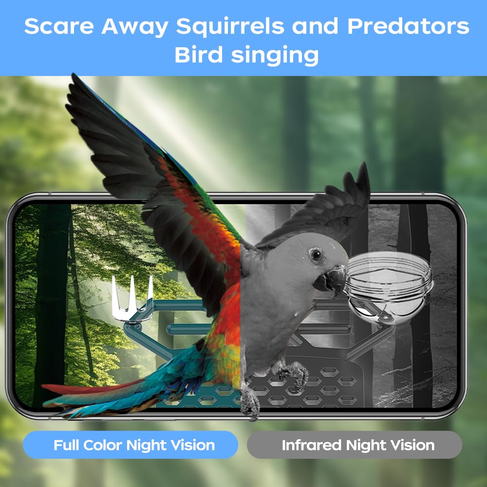 JOOAN 5MP Smartes Vogelfutterhaus mit Kamera 5200mah solarbetrieben IP66