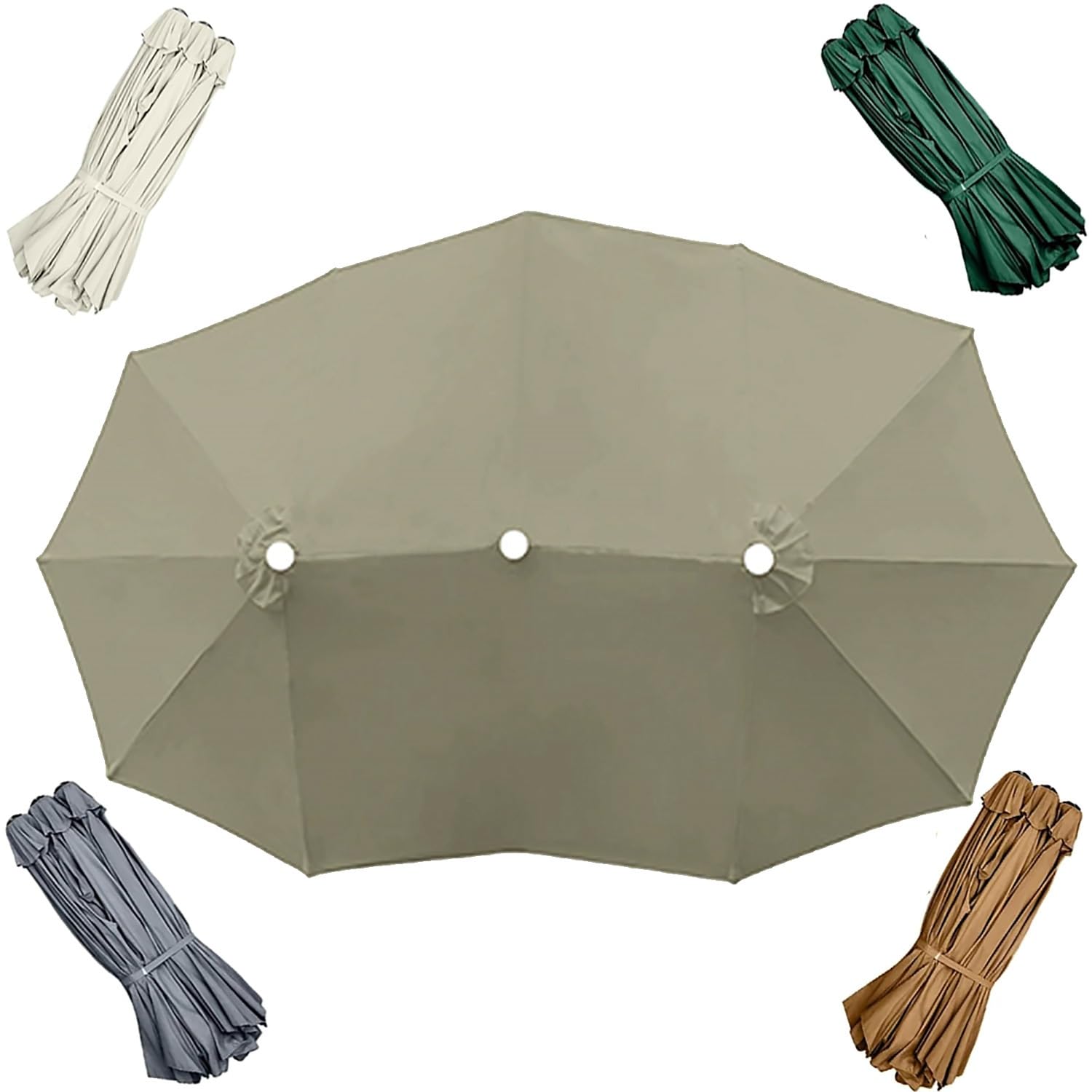 Toldo de recambio de sombrillas 12 varillas impermeable para jardín y playa
