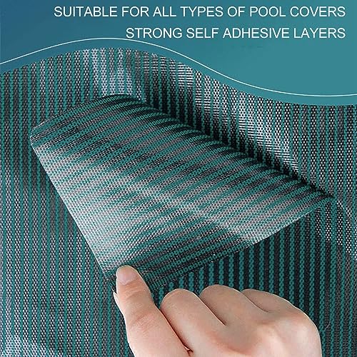 Pool-Flicken-Reparaturset, 3-teilig, selbstklebendes Netz-Reparaturpflaster für Poolabdeckungen, reißfestes Reparaturset für Poolabdeckungen, Schwimmbadabdeckungs-Reparaturset (Groß)