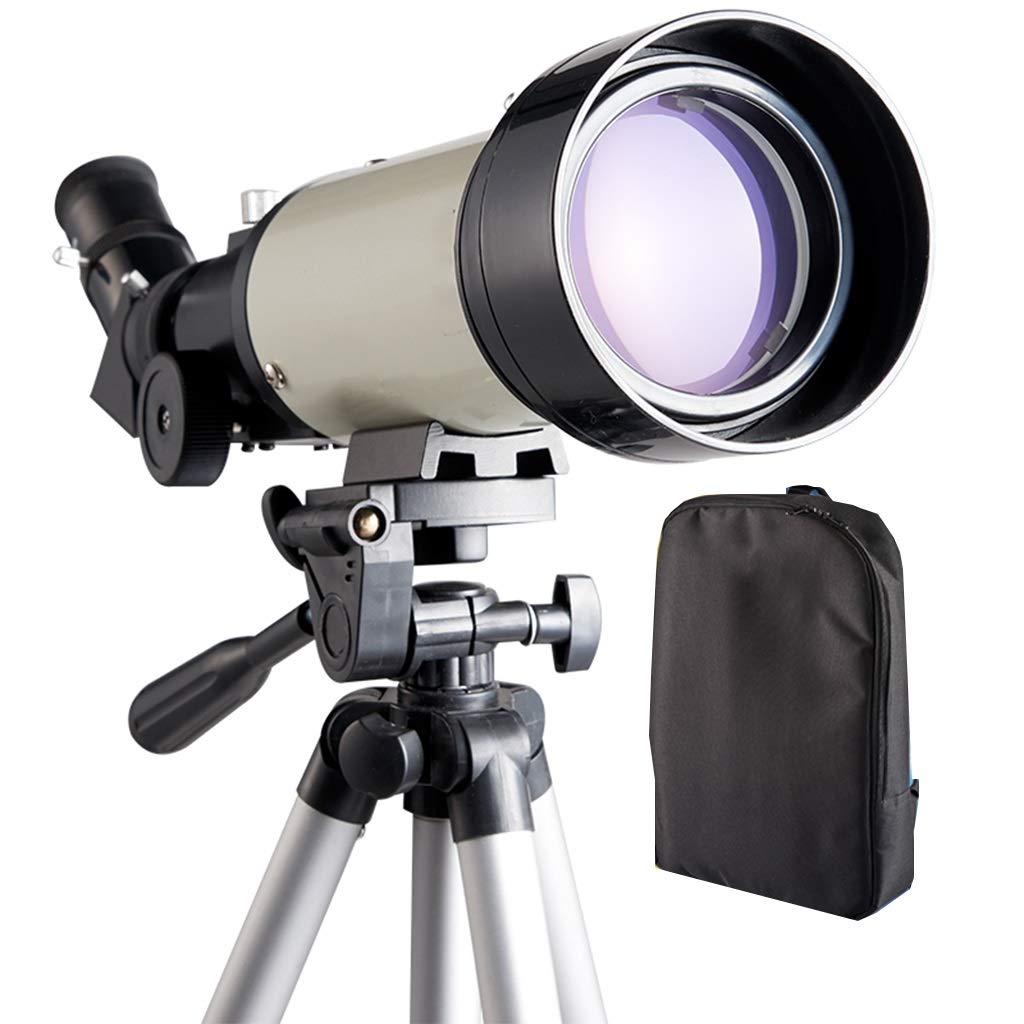 YENGUAN Telescopio Refractor 70/400 para Niños y Principiantes, Telescopio Astronómico Portátil con Trípode, 2 Oculares, Bolsa y 4 Puzzles Educativos de Ciencias para Observar Luna y Estrellas YENGUAN Telescopio Refractor 70/400 para Niños y Principiantes, Telescopio Astronómico Portátil con Trípode, 2 Oculares, Bolsa y 4 Puzzles Educativos de Ciencias para Observar Luna y Estrellas