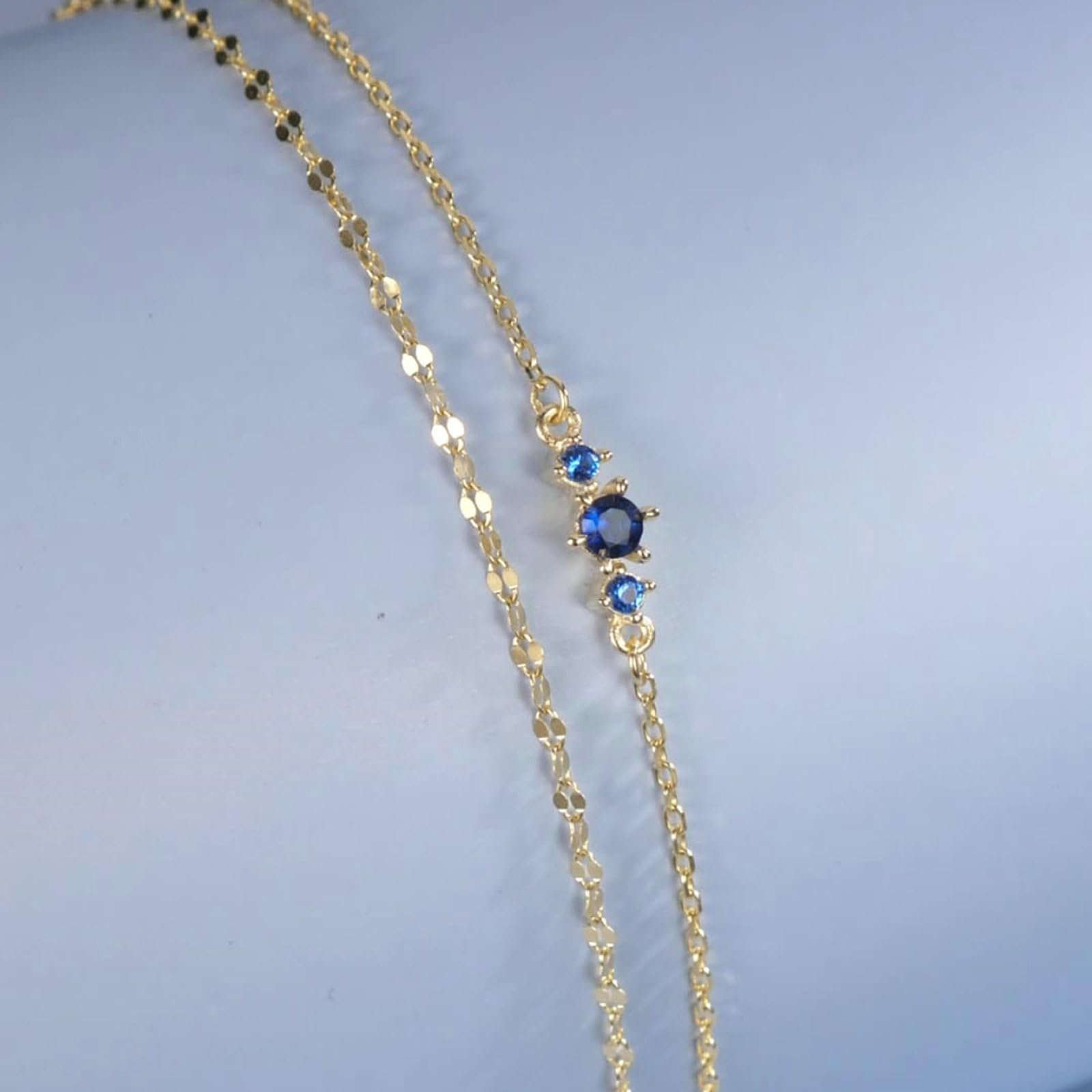 Pulsera de oro 750 585 375 para mujer, 21-23 cm