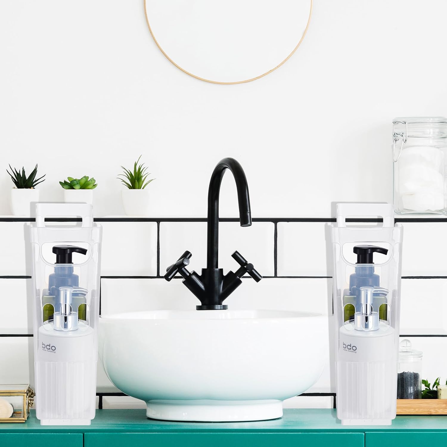 Qunclay 6 Plastic Freezer Organizer Bins with Wheel Set Clear Tall Narrow Kitchen Pantry Organizer Snack Storage Containers for Office Refrigerator(10 x 13.3 x 3.5 Inches)