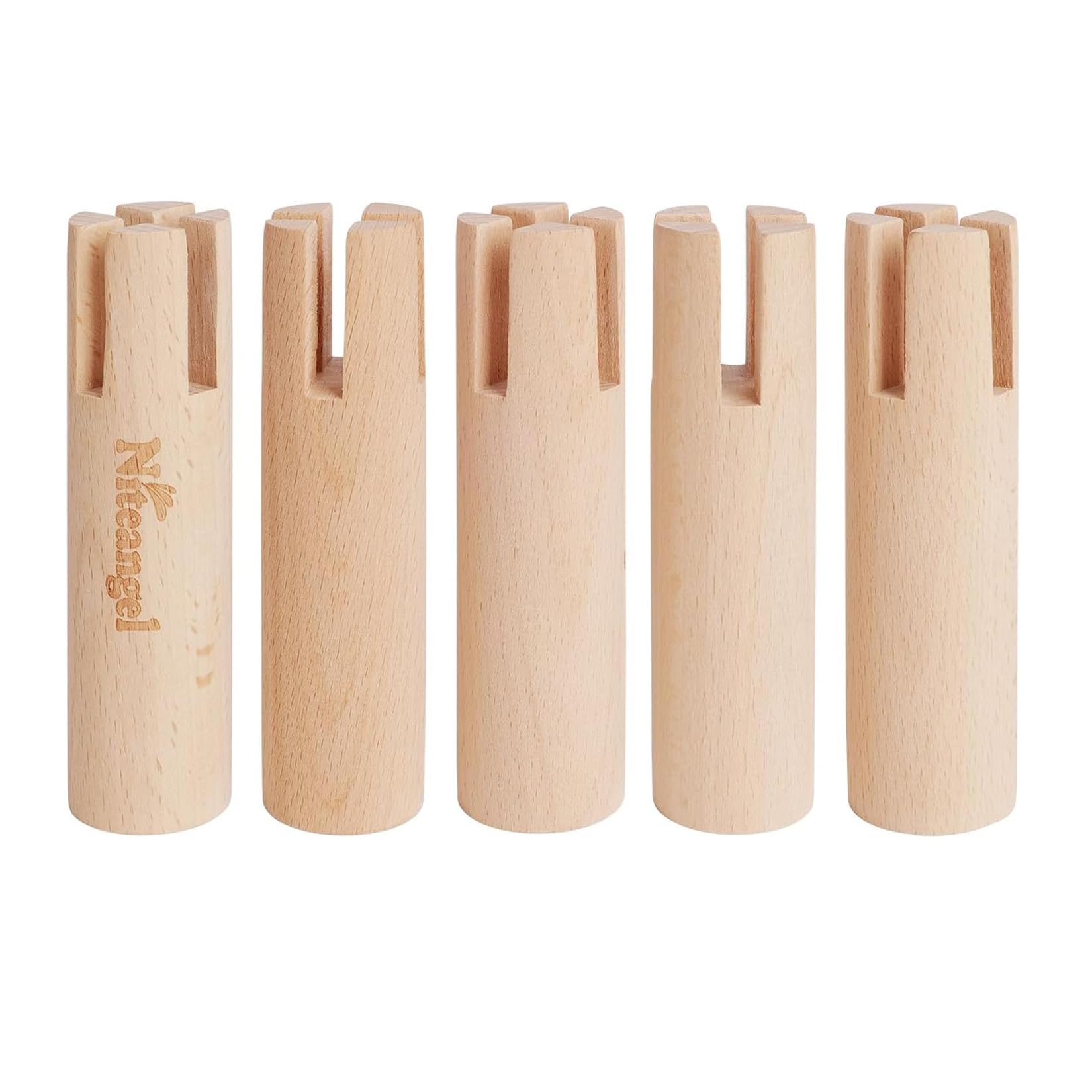 Niteangel Set of Beech Stilts for Elevating & Safely Setting Niteangel Multi-Chamber Series Maze House (Set of 5 Stilts (4.33'' H))-picture-29
