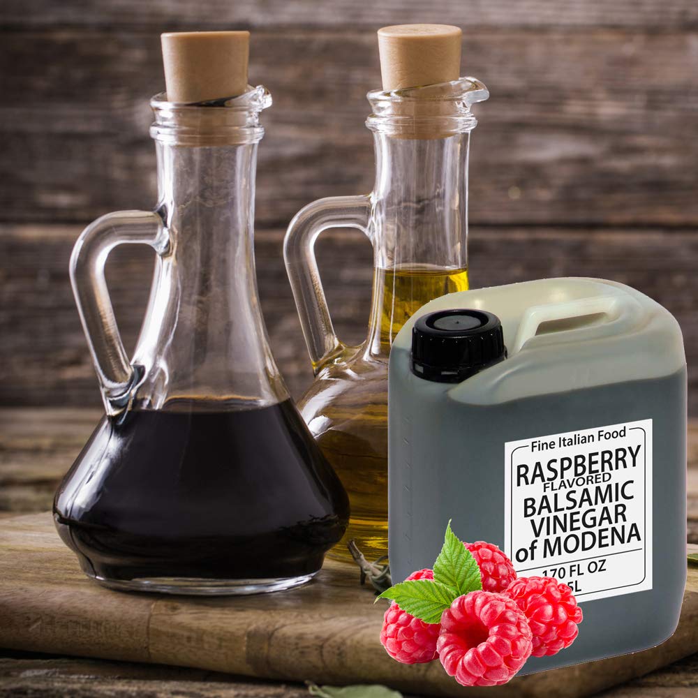 Raspberry Balsamic Vinegar of Modena, Bulk, Catering, Restaurant-Quality, Salad Dressing, Vinaigrette, Reduction, 5-liter