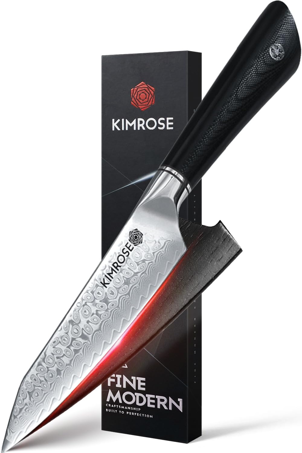 KIMROSE Damascus Utility Knife - 5 inch
