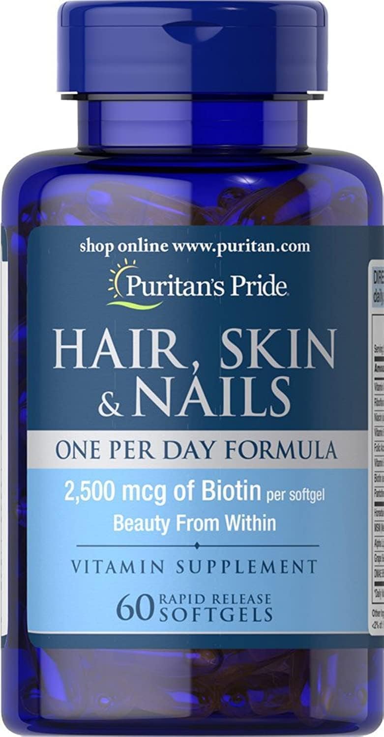 Hair Skin Nails One Per Day Formula60 Softgels, 60 Count (55554)