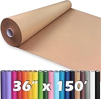 Vista 107 de PerkHomy - Rollo de papel de regalo negro para regalo, tablón de anuncios, manualidades, ramo de flores, embalaje de envíos en movimiento, mesa