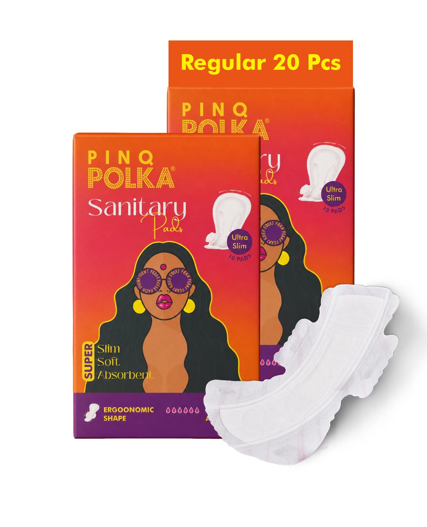 PINQ POLKA Sanitary Pads for Women XXL for Day & Night Heavy Flow| Leakproof & Toxin-Free Cottony Soft Feel, Rapid Absorbent Gentle on Sensitive Skin Pack of 20-image-49