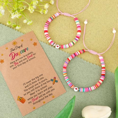 Image of Back to School Mother Daughter Bracelets Kindergarten Daycare 1st Grade 2nd Grade School Gifts First Day of Preschool
