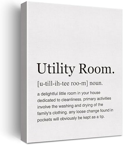Lienzo con definición de cuarto de servicio, arte de pared, frases impresas, frases y refranes, decoración del hogar, obras de arte listas para