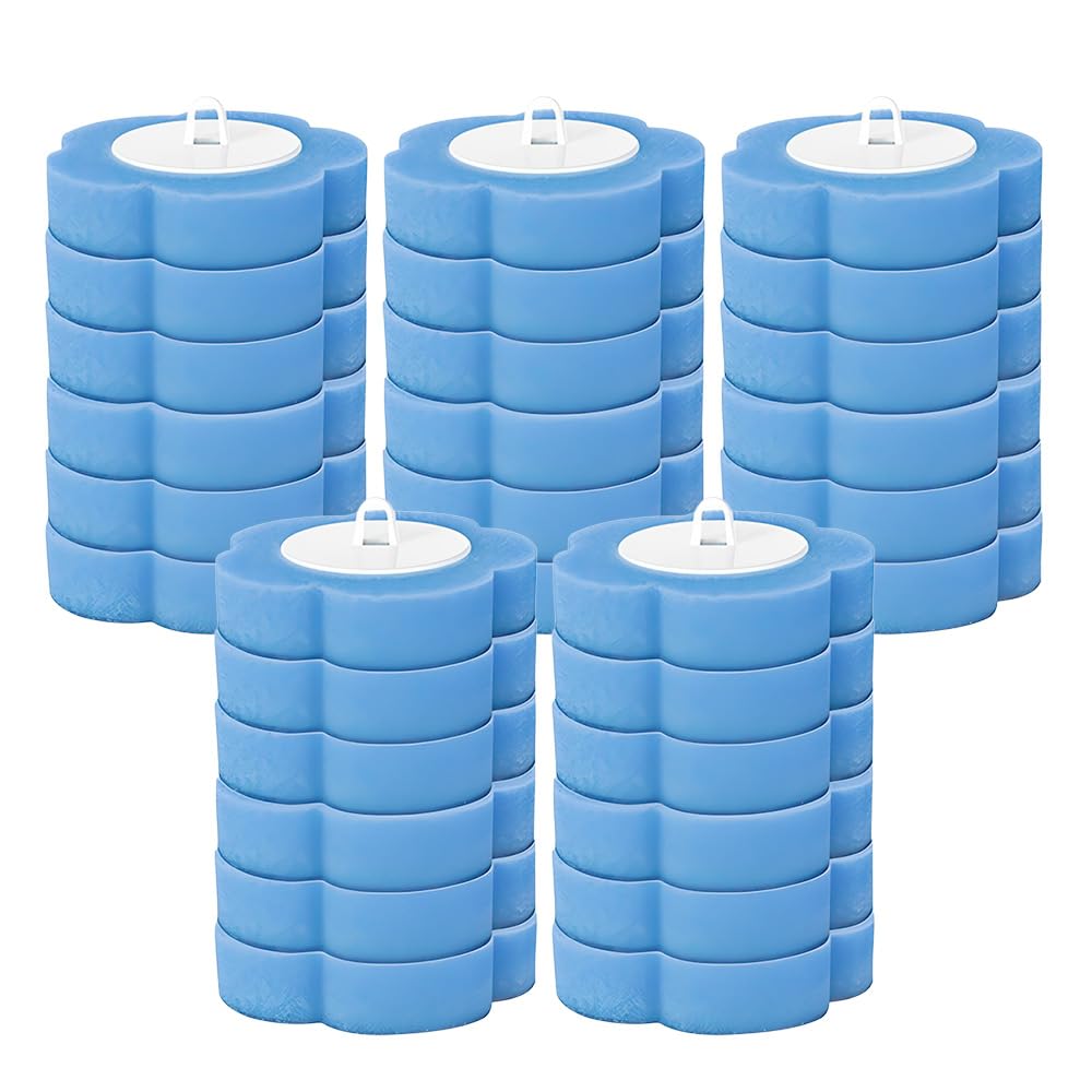 Mbuaopa Blue 30 Pcs Toilet Brush Refills, Toilet Wand Replacement Heads, Toilet Wand Refill Heads, Scented Toilet Wand Refills For Sink Bathtub Wash Basin Mop Pool,