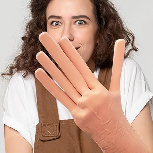 Miniatura 7 de DOITOOL Guantes de dedo para perros calientes Guantes de disfraz de Halloween, dedos de salchicha para Halloween, fiesta de cosplay, recuerdos de